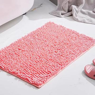 China Hot Sale Bathroom Washable Non Slip Chenille Bath Mats for sale