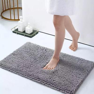 China Bathroom Shower Mats Factory Supply Classic Customized Washable Cheap Easy Clean Technics Style Outdoor Polyester Chenille for sale