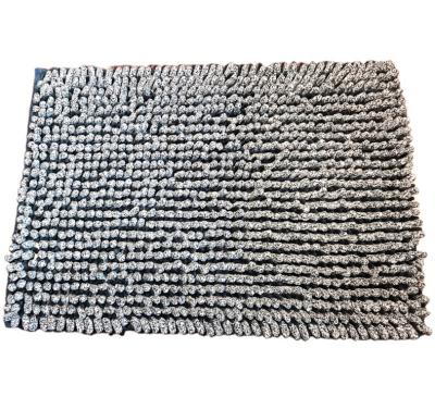 China New Arrival Chenille Color Mix Cationic Bath Cover Sustainable Non-slip Mat Absorbent Bathroom Floor Mat for sale