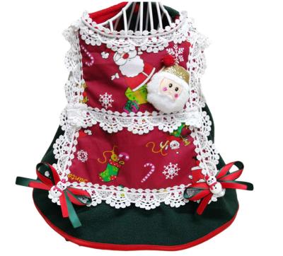 China Stocked Santa Claus Costume Dog Cat Christmas Holiday Outfit Pet Christmas Clothes Dog Christmas Costume for sale