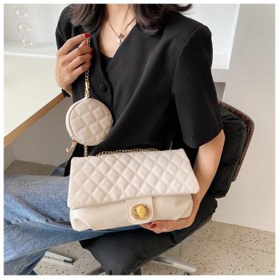 China 2021 Summer Women's Bag Large Capacity Handbags New Fashion Women's Handbags For Women Fashionable New Fashion Rhombic Chain Cross - Body Bag for sale