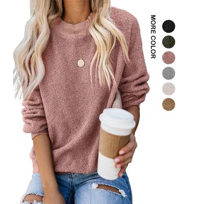 China High Quality Anti Shrink O-Neck Pullover Tops Long Sleeve Sweatshirt Women for sale