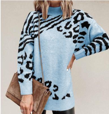 China Wholesale Turtle Neck Women's Long Sleeve Chunky Knit Pullover Sweater Tops for sale