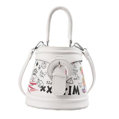 China The latest 2021 high quality painting graffiti women's handbags ladies bags elegant fashion purse for sale