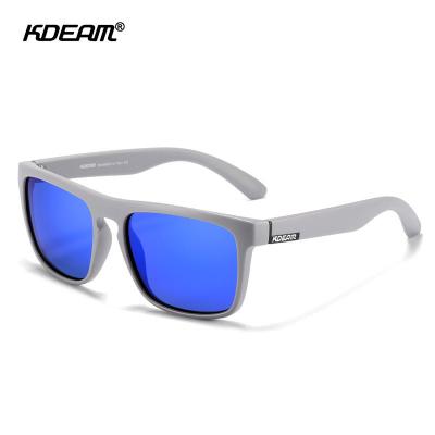 China Fashion Hot Selling KDEAM Sunglasses Top Product Private Label Mirror Glass Square Colorful Sunglasses Polarized Men Women Eye Glasses for sale