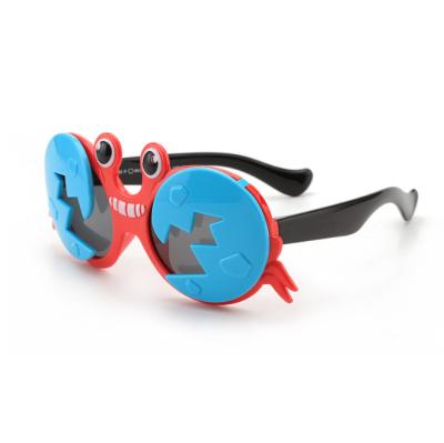 China Fashion Sunglasses Shape New Baby Sunglasses Cartoon Crab Shaped Sunglasses Baby Polarization Lenses for sale