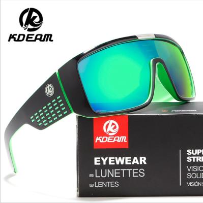 China Hot Selling Kdeam Kd2514 Sunglasses Sports Big Frame One Piece Wear Increasing Riding UV400 Polarized Sunglasses for sale