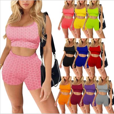 China 2021 High Quality Hot Selling Breathable Yoga Leggings Set Fashionable Women Wear Active Summer Fitness Tight Shorts Women for sale