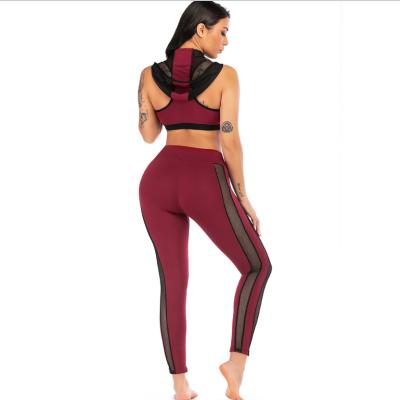 China Best New Design Cheapest Breathable Sports Bra And Yoga Pants Set Women Gym Fitness for sale