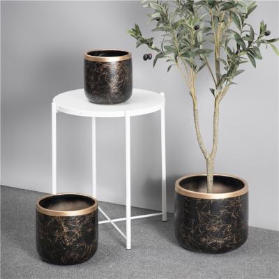 China Eco-friendly cheap indoor outdoor garden home decoration ceramic flower pots planters for three sizes for sale