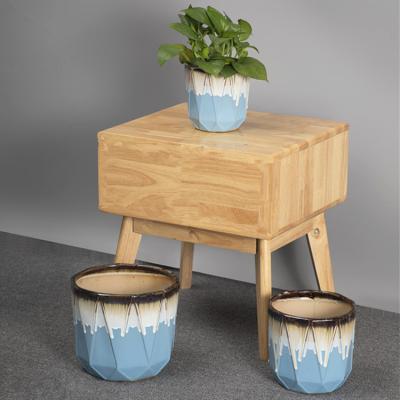 China Minimalist Advanced Style Design Flower Ceramic Pots Planter Modern Indoor Eco-Friendly Decoration for sale