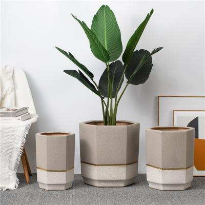 China Wholesale Cheap Price Eco - Friendly Fashion Modern Ceramic Flower Pot Unique Garden Plant Pot for sale