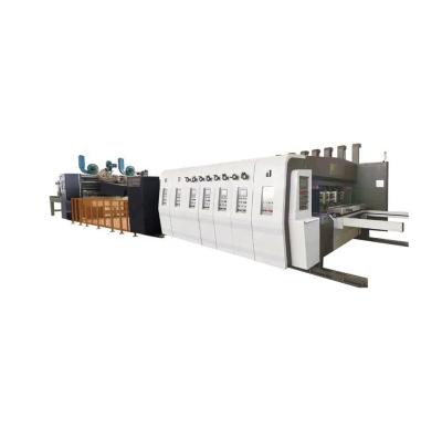 China Cardboard Flexo Corrugated Box Making Machine 2 3 4 Color Corrugated Box Printing Folding Sticking In Machine Automatic Cartoner High Efficiency for sale