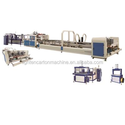 China Automatic Food Carton Box Guling Machine/Corrugated Boxes Folding Gluing Machine/Carton Boxing Folder Gluer Machine for sale