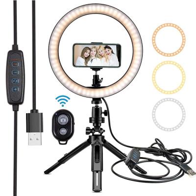 China Ring Light For Live Streaming Small Size Adjustable Led Warm Light PORTABLE Live Streaming With One Phone Mainly Placed Ring Light for sale