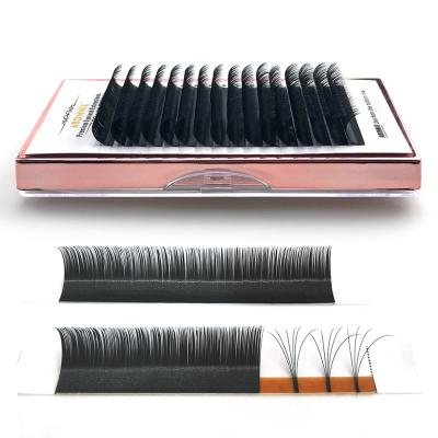 China Delicate Create Your Own Brand 0.05 0.07mm C D Curls 8-15mm Easy Make Fans Mega Volume Lashes Extensions Quickly Fanning Blooming Lashes for sale