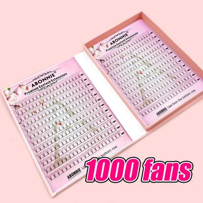 China Natural Soft Private Label 0.05 0.07 Fans 0.10mm Las Extension Supplies Premade Fans 15mm 16mm 5d 6d 7d 10d Pre Made Eyelash Extension for sale