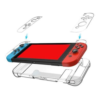 China Crystal Clear Transparent Hard Shell Case For NS Nintendo Switch Protective Replacement Back Cover Easy Installation TPU for sale