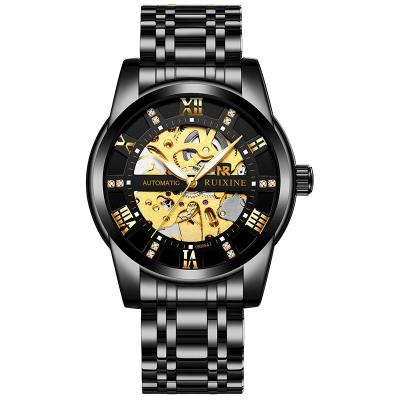 China Luminous Hands New Design Shenzhen Design Private Label Men Watch Movement Skeleton Automatic Mechanical Watches For Men for sale