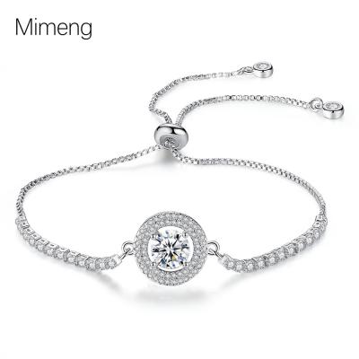 China Korean Style Round Diamond/Sporty Micro Inlaid Zircon Creative Casual Adjustable Bracelet Women's Sliding Couple Bracelet for sale