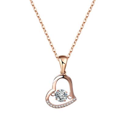 China Wholesale Smart Women's Simple Love Heart Shaped Romantic Sterling Silver s925 Heartbeat Necklace for sale