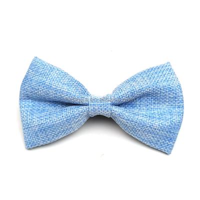 China Customer Demand Wholesale Cheap Price Various Design Solid Color Canvas Customized Logo Men Ties Bow Tie For Party Wedding for sale