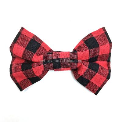 China Customer demand good quality hot sale canvas fashion black red satin double color adjustable kids bow ties for Christmas day for sale