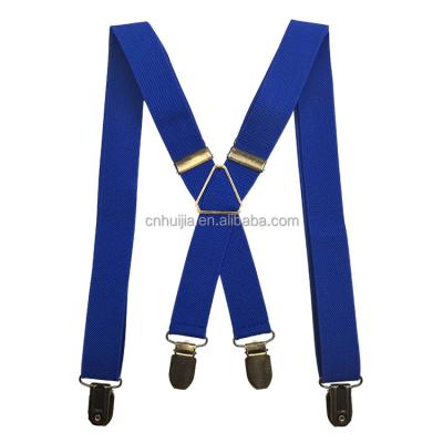 China PU Leather or Polyester Cheapest Women Suspender Hot Selling Pants For Men Adult 4 Staples Ruler Brand Suspenders For Father Brother Friend for sale