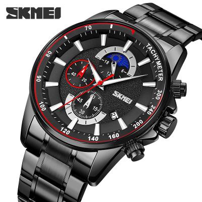 China Classic Trendy Date 2022 Stainless Steel SKMEI 9250 Automatic Luxury Japanese Waterproof Analog Business Watch 3atm Relojes Quartz for sale