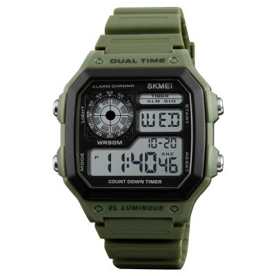 China Water Resistant Hot Selling Sport Design Skmei 1299 Chronograph Gold Japan Movt Digital Men's Watch Relojes for sale