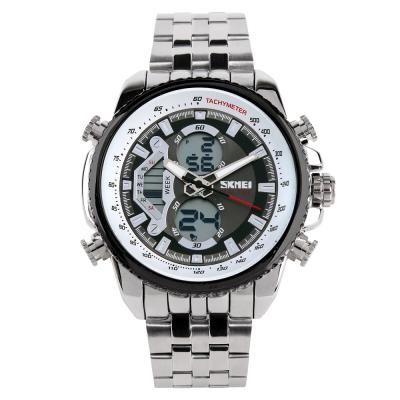 China Alarm Skmei 0993 Relojes Hombre Stainless Steel Luxury Water Resistant 3atm Man Analog Digital Watches for sale