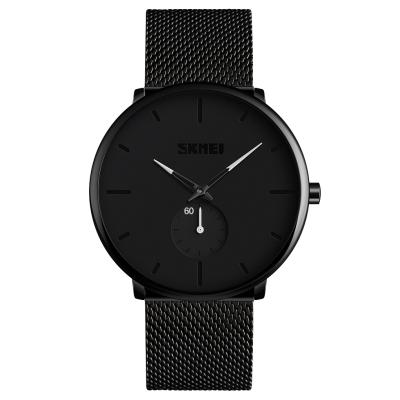 China Water Resistant Skmei 9185 China Brand Support OEM Men's Quartz Black Wrist Watch For Men for sale