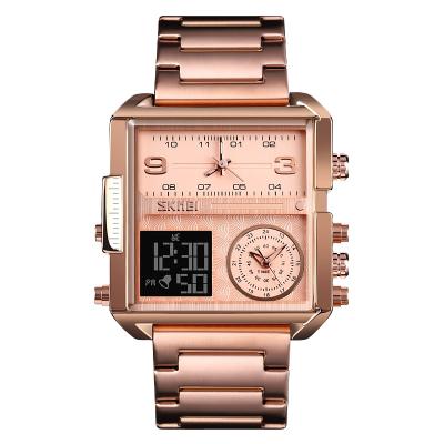 China Skmei Alarm 1584 Hot Sales Big Face Square Watches For Man 5atm Luxury Waterproof Digital Watch Men for sale