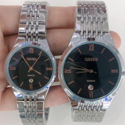 China SKMEI 9139 Unique Silver Perfect Steel Strap Unique Quartz Date Display Watch Waterproof Casual Ultra Thin Design for sale