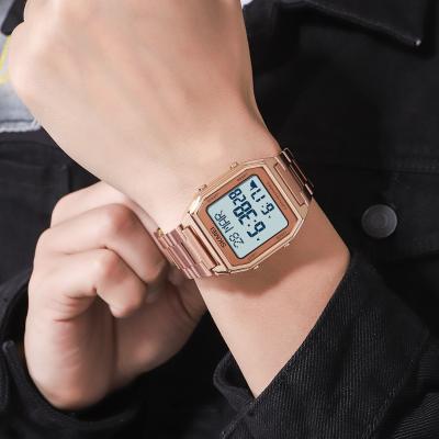 China Alarm SKMEI Azan Digital Watch Stainless Steel Strap Square Face Man Watch OEM ODM CUSTOM 1763 for sale