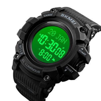 China Alarm Skmei 1680 Men Azan Watches For Prayer Time Muslim Qibla Direction Compass Pray Watches for sale