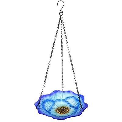 China Morden CYnice Hanging Outdoor Bird Baths - Outdoor Glass Vessel Sunflower Bird Feeders for Garden, Yard and Patio Decor for sale