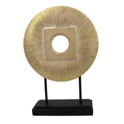 China Contemporary North America Sculpture Home Decor Art Sculpture Gold Polyresin Home Decor for sale