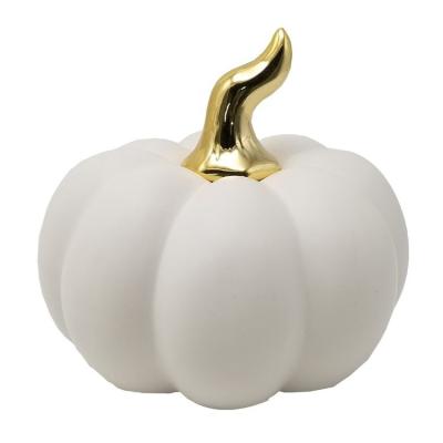 China New American Style Textured Halloween Gift Pumpkin Dolomite Pumpkin Decoration for sale