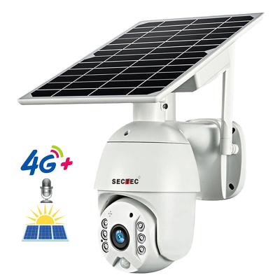 China NIGHT VISION Sectec 1080P Battery CCTV Solar Powered Video IP 4G SIM Card Camera Surveillance Outdoor Camera for sale