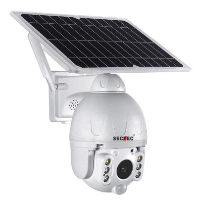 China NEW Wifi 4G Battery NIGHT VISION SECTEC Security Radio Solar Cctv Camera Speed ​​Dome Ptz Camera 4G Solar IP Camera for sale