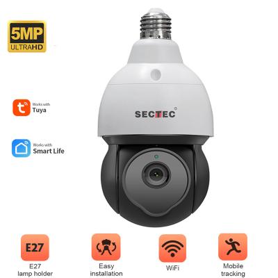 China 2022 New Design NIGHT VISION WIFI Bulb Camera 5MP HD Home Security Wireless E27 Bulb Hidden Panoramic Camera for sale