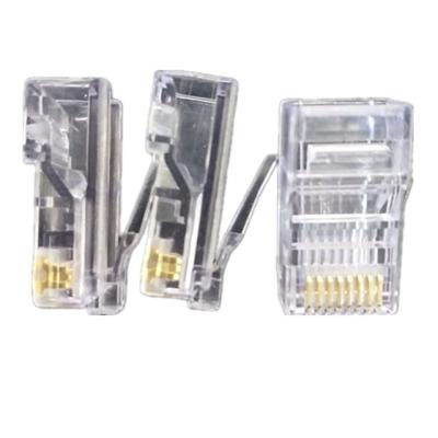 China Plastic UTP Cat5e CAT6 CAT7 RJ45 Connector For Network Cable 8P8C Stranded Solid Gold Plated RJ45 Plug for sale