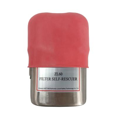 China ZL60 Coal Mine Filter Self-Rescuer, CO filter PPE self rescue respirator for sale