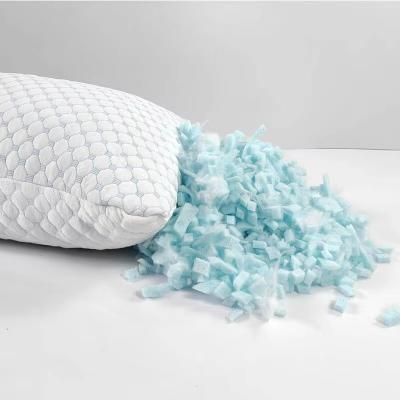 China Shredded Memory Foam Gel Cooling Pillow Adjustable Cool Bed Pillows For Sleep for sale