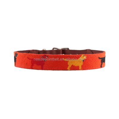 China Viable Red Leather Needlepoint Dog Leash Maddog Free Shipping for sale