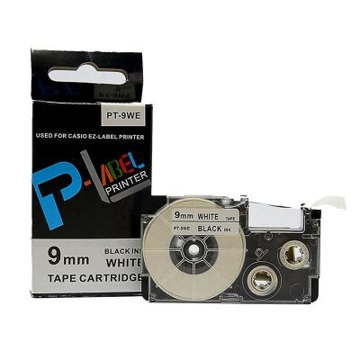 China COMPATIBLE Label Tape Replacement XR-9WE Compatible 9mm Labeling Tape For KL-120, KL-60, KL-100, KL750B, KL750, KL7200 Black On White for sale