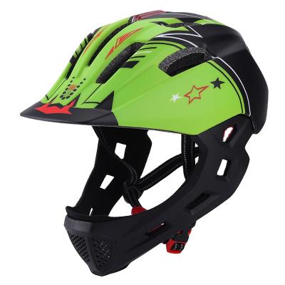 China Balance Bike Kids Bike Offroad BMX Helmet Full Face For Balance Car Sports Safety Protection Scooter Helmet With USB Charging Lamp for sale