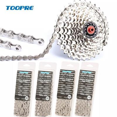 China *100% High Quality New Bicycle Chain 6S 7S 8S 9S 10S 11S 12S Ultralight Silver 116Links Silver/Gold MTB Chains for sale