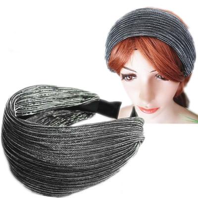 China European and American Style Fashion Wide Plain Knitted Headbands Designer Fashion Oversized Large Head Band for Women Headband for sale